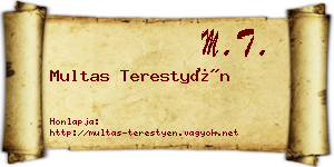 Multas Terestyén névjegykártya